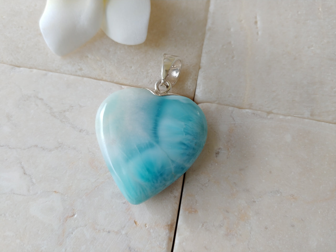 Larimar unique Sea pattern pendant