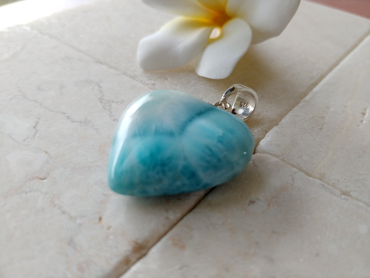 Larimar unique Sea pattern pendant
