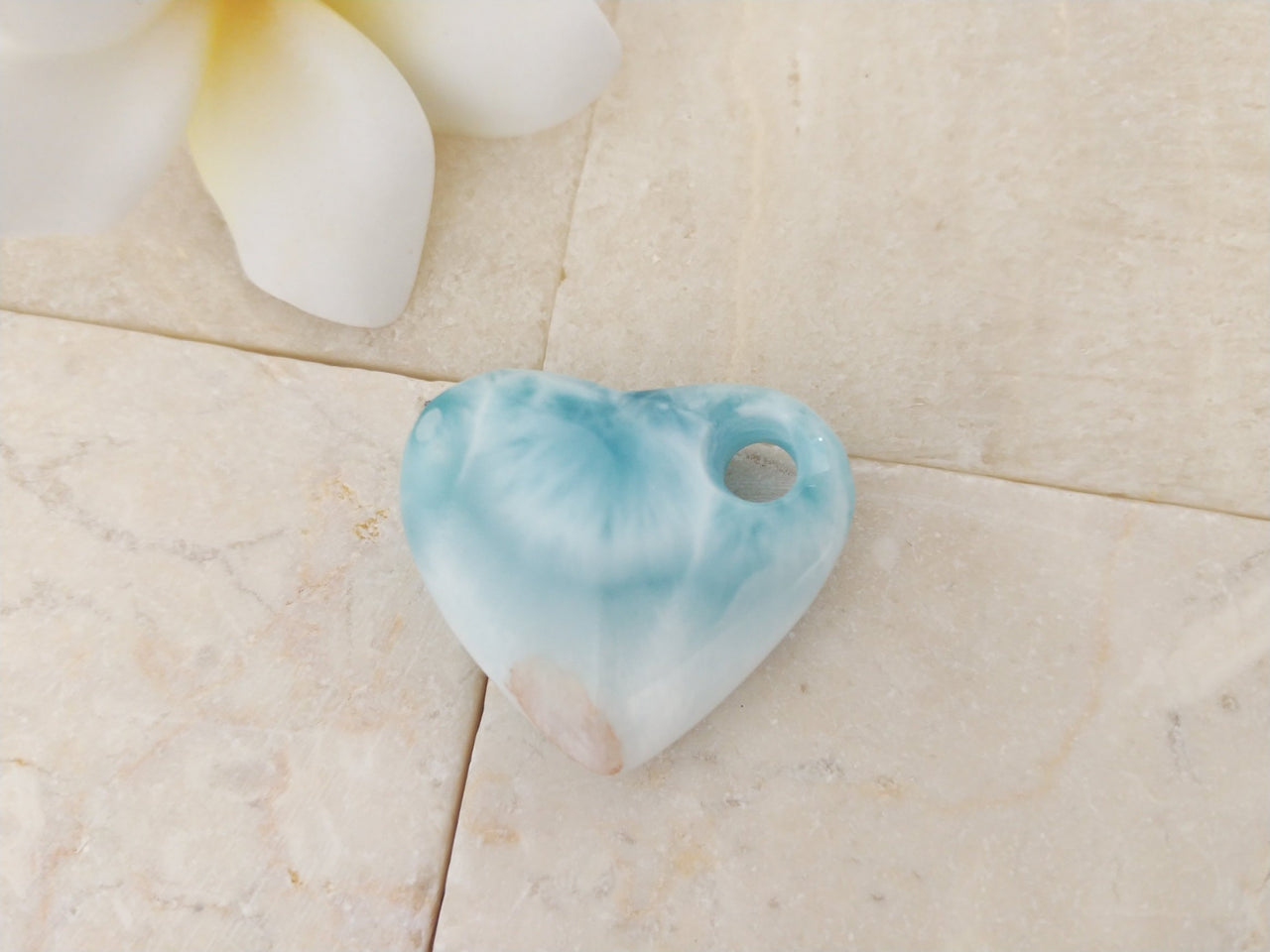 Larimar large hole pendant