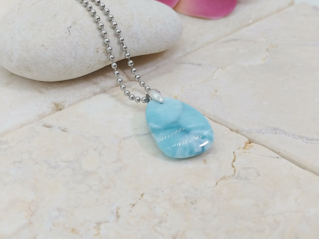 Larimar natura pendant