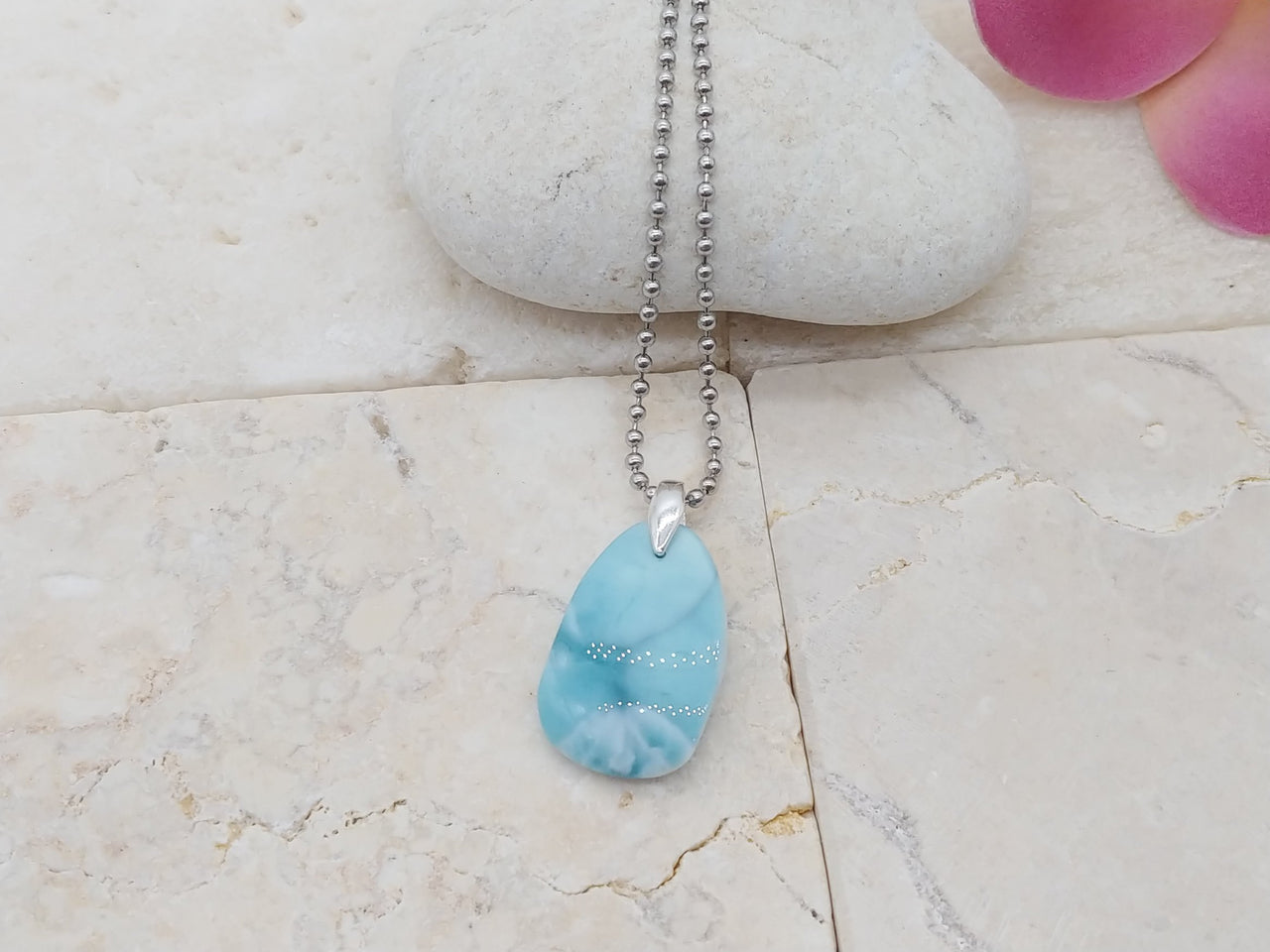 Larimar natura pendant
