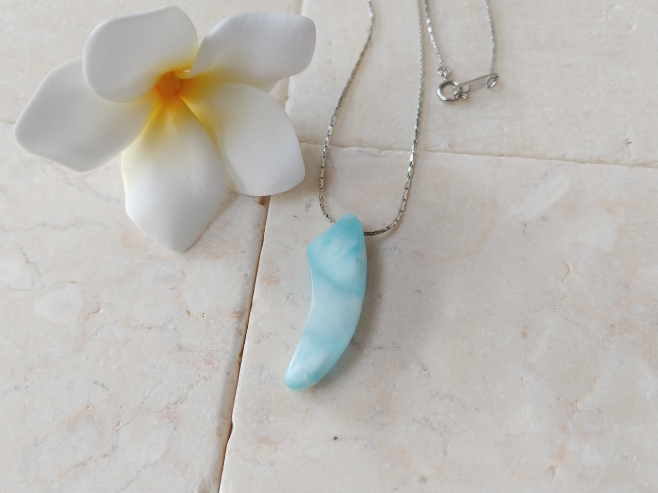 Larimar ”colmillo” necklace