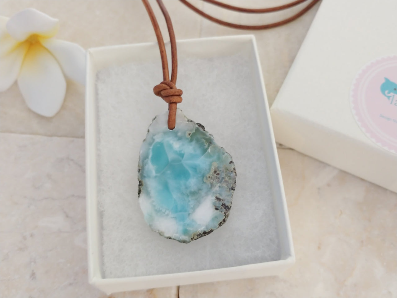 Larimar nature pendant