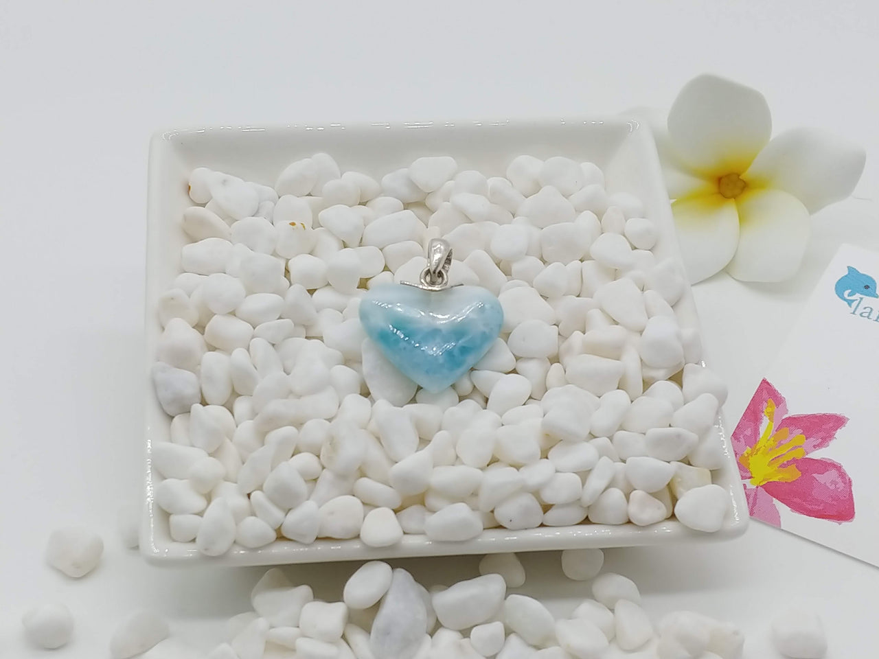 Larimar heart pendant