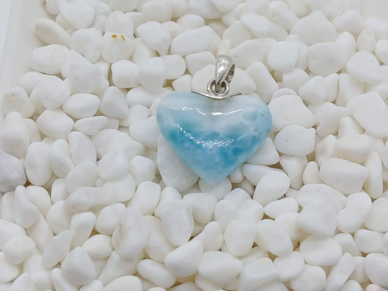 Larimar heart pendant