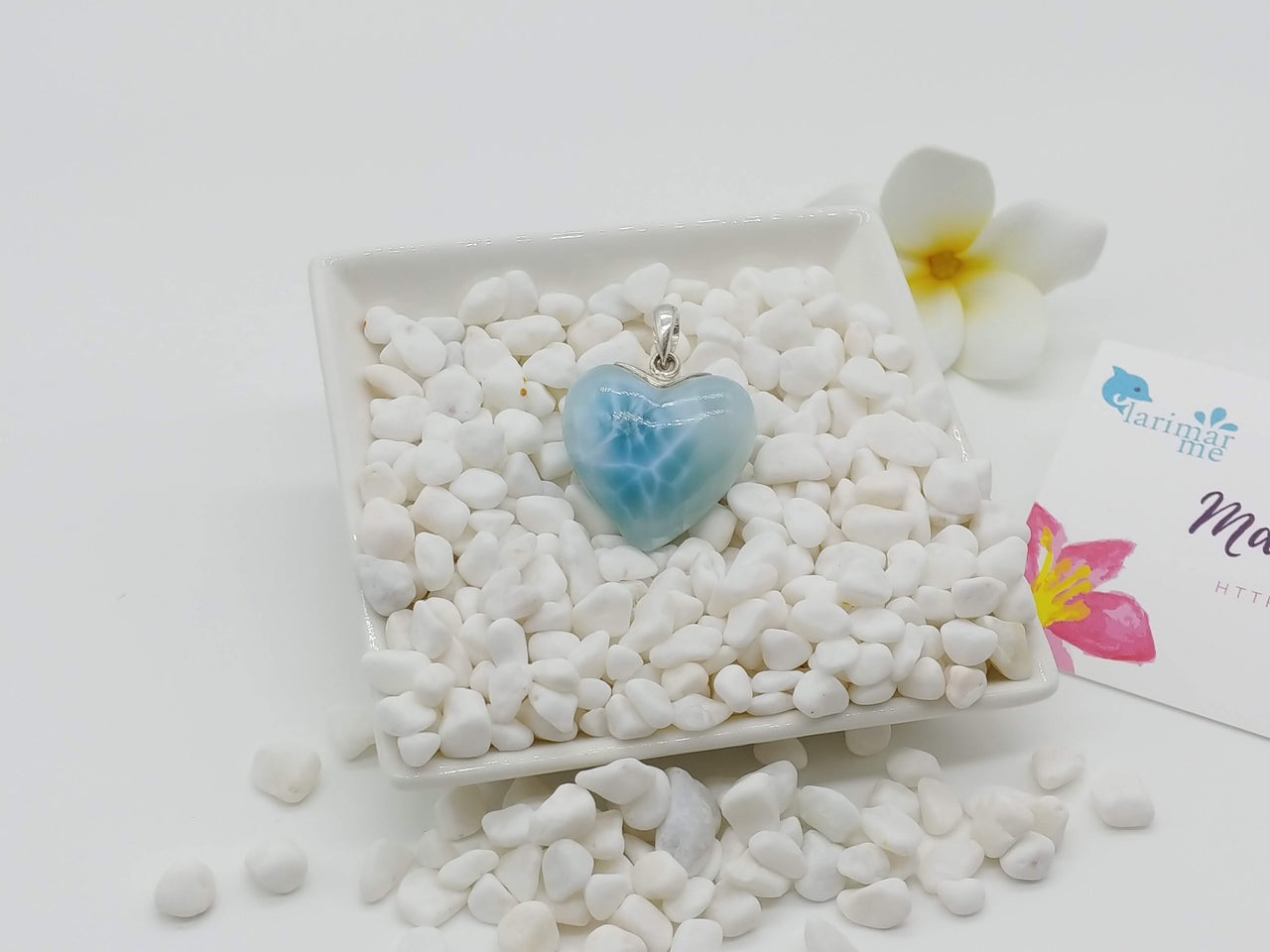 Larimar heart pendant