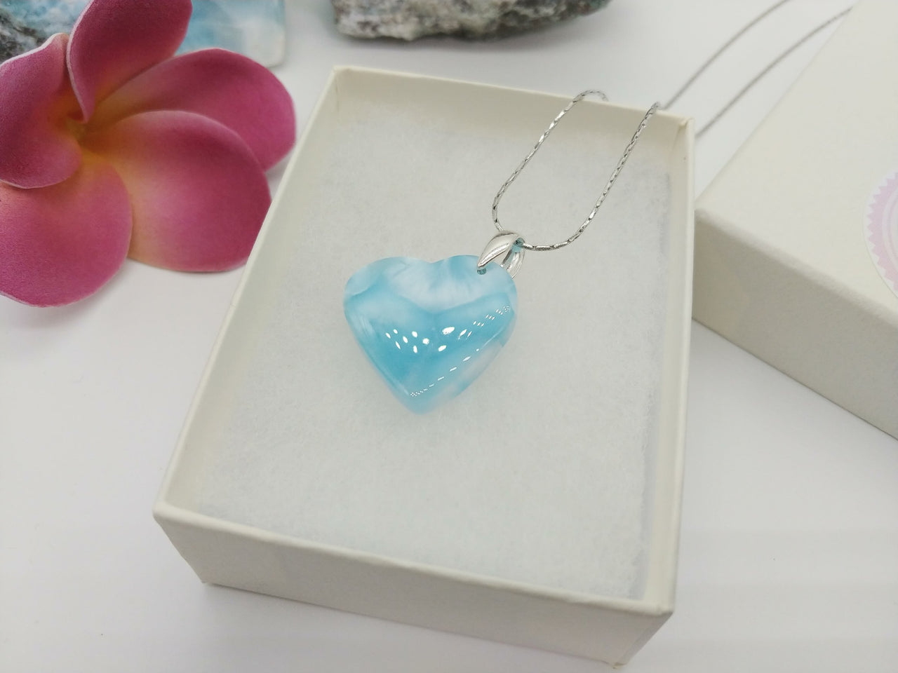 Larimar Bellus Heart Pendant 2