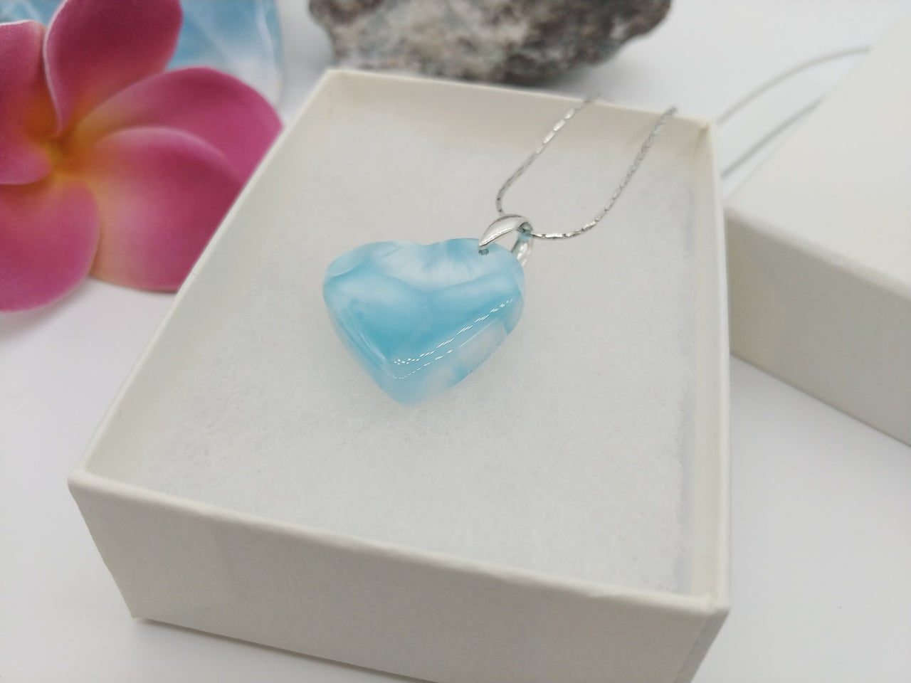 Larimar Bellus Heart Pendant 2