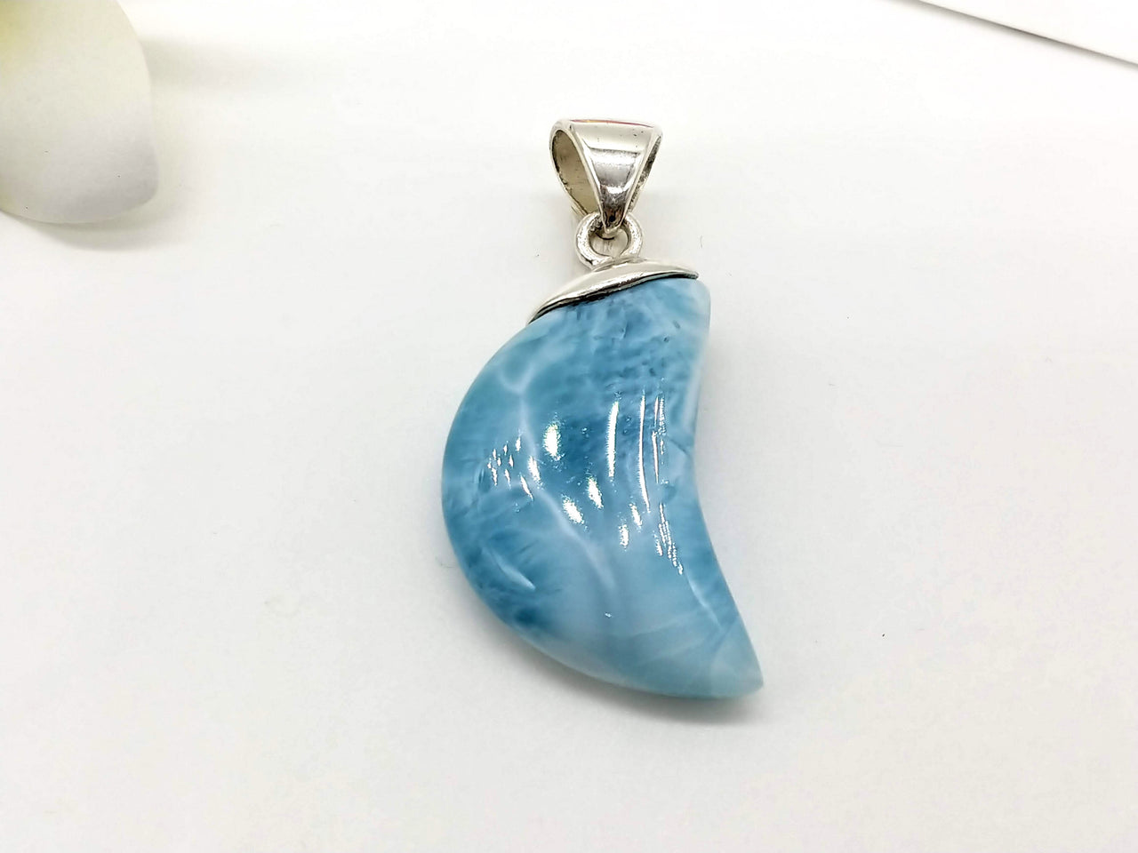 Larimar Crescent Moon pendant