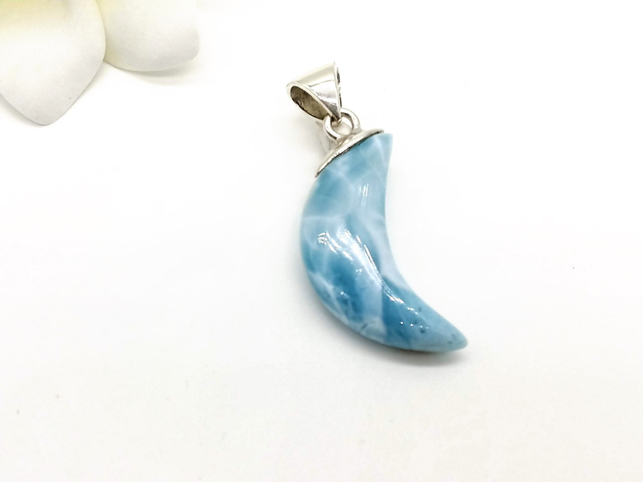 Larimar Crescent Moon pendant