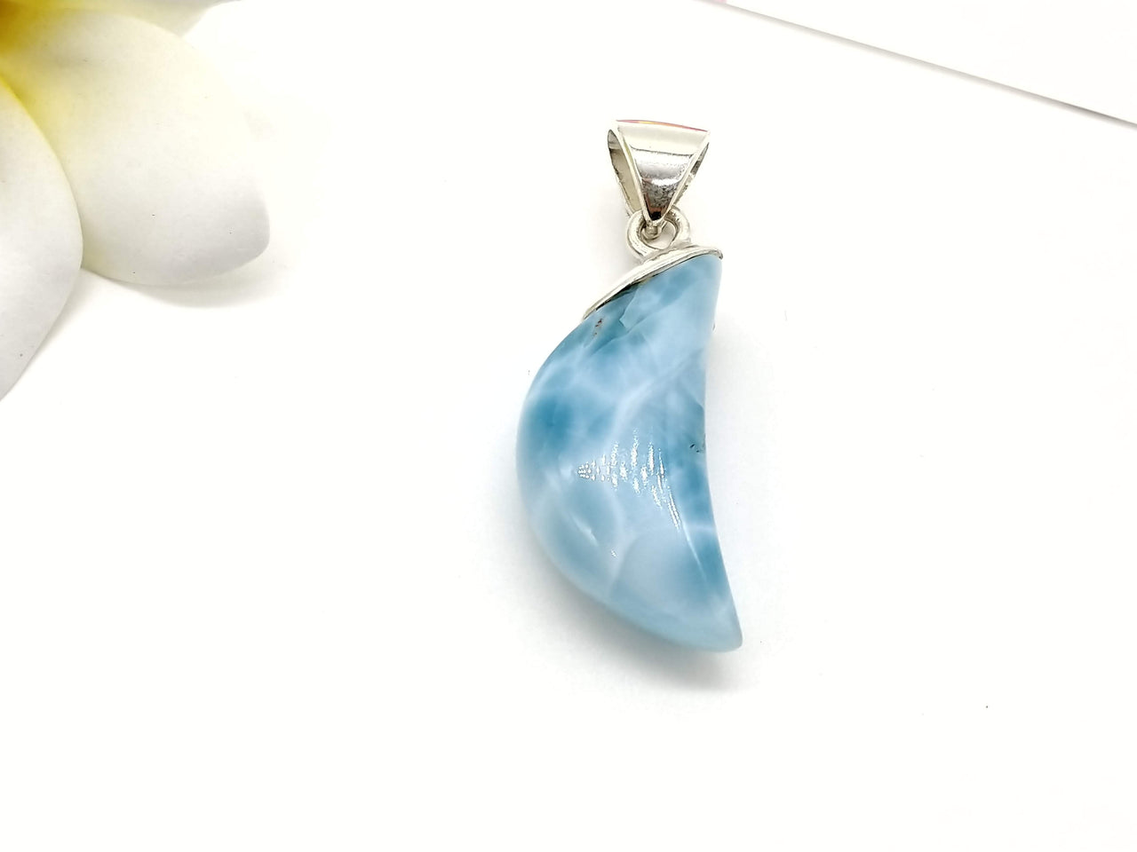 Larimar Crescent Moon pendant