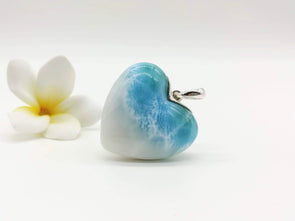 Larimar AAA heart pendant