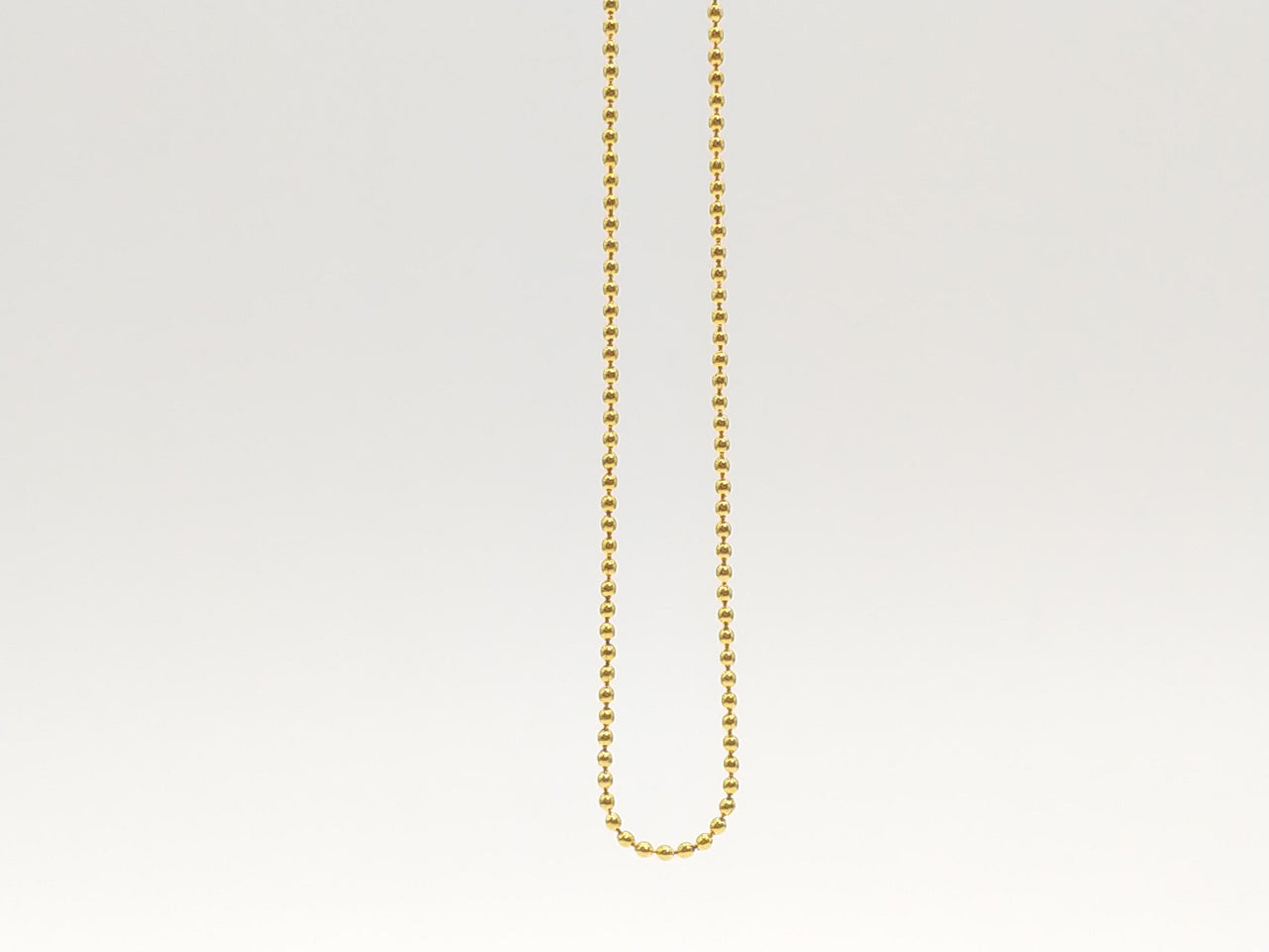 Necklace Ball chain SUS316L IP Gold color
