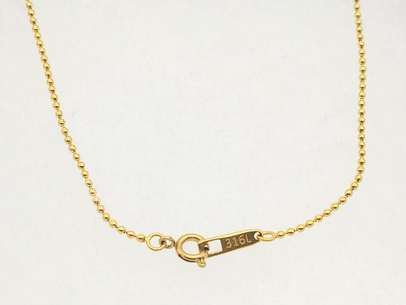 Necklace Ball chain SUS316L IP Gold color