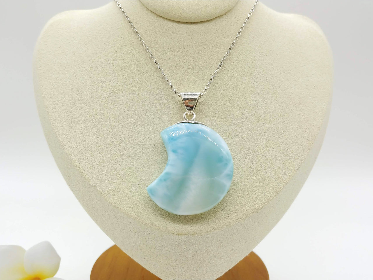 Larimar Moon pendant