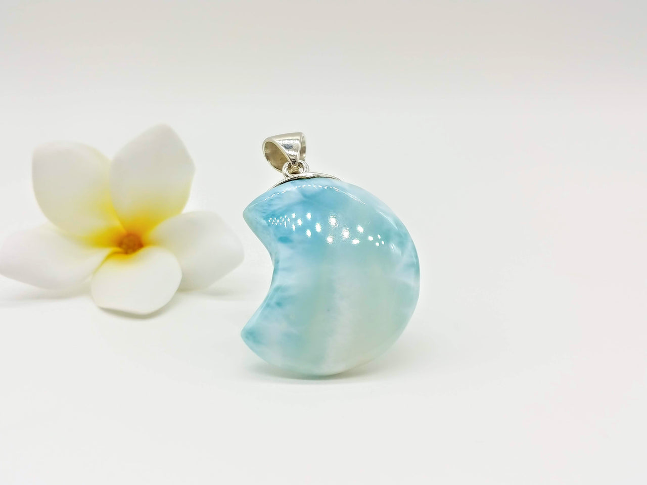 Larimar Moon pendant