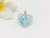 Larimar ice blue heart pendant