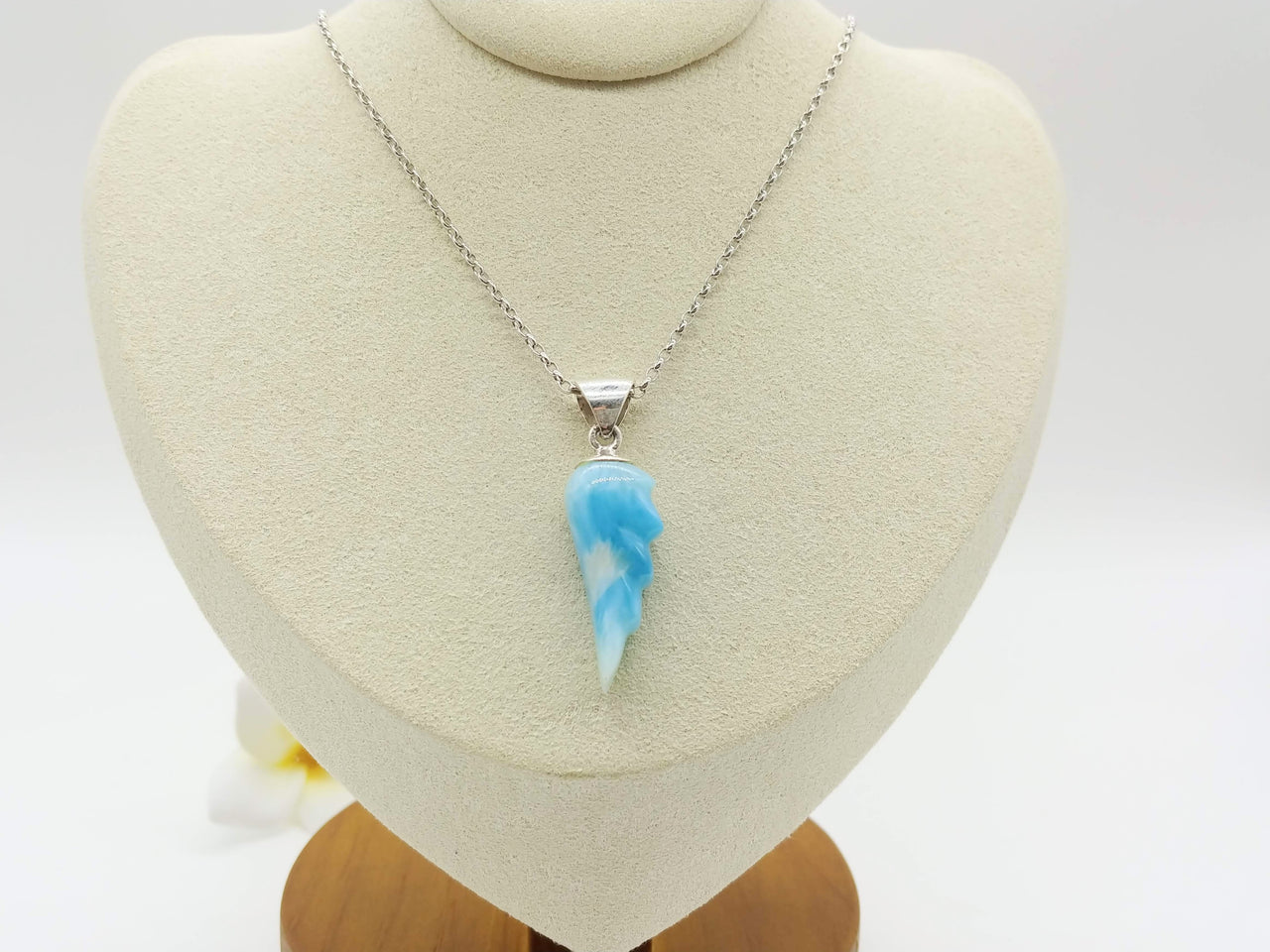 Larimar AAA wing pendant