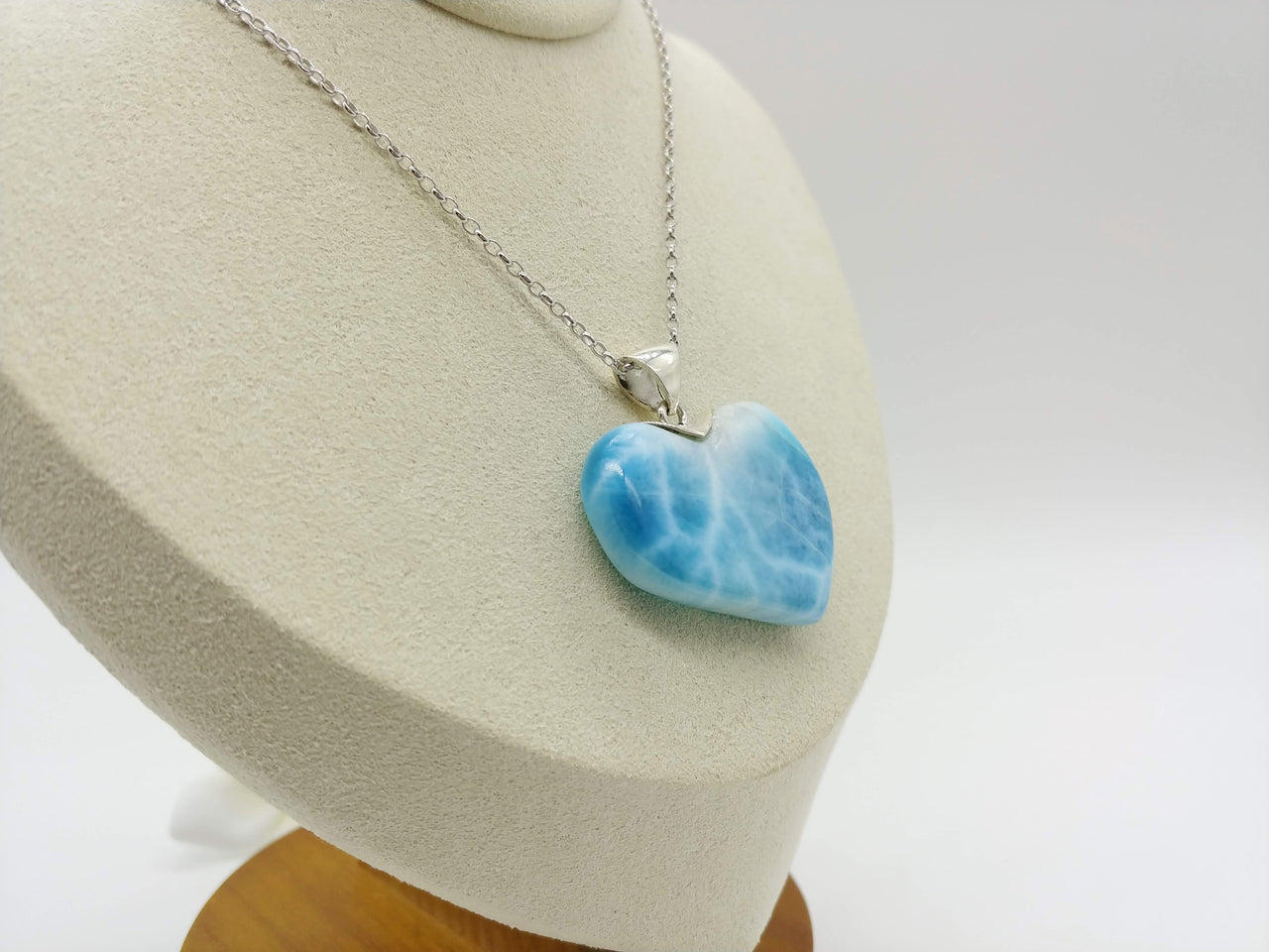 Larimar AAA unique heart pendant