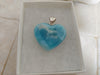 Larimar AAA deep blue heart pendant