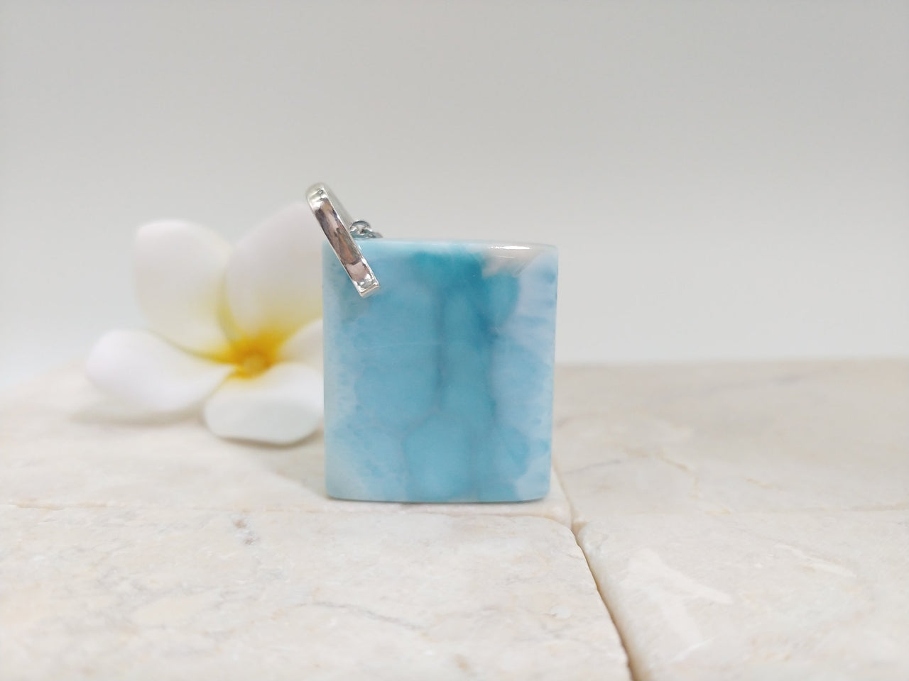 Larimar Caribbean Square Pendant