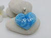 Larimar beauty caribbean blue heart pendant