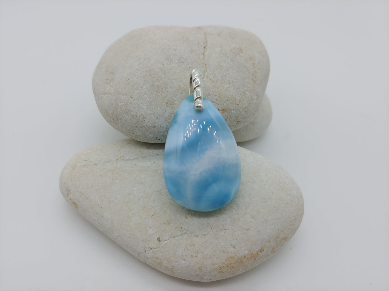 Larimar  caribbean drop pendant