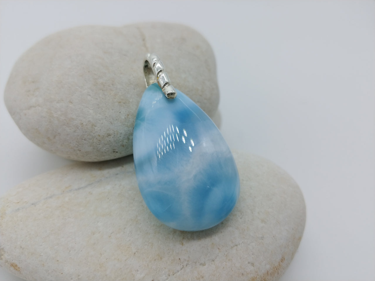 Larimar  caribbean drop pendant
