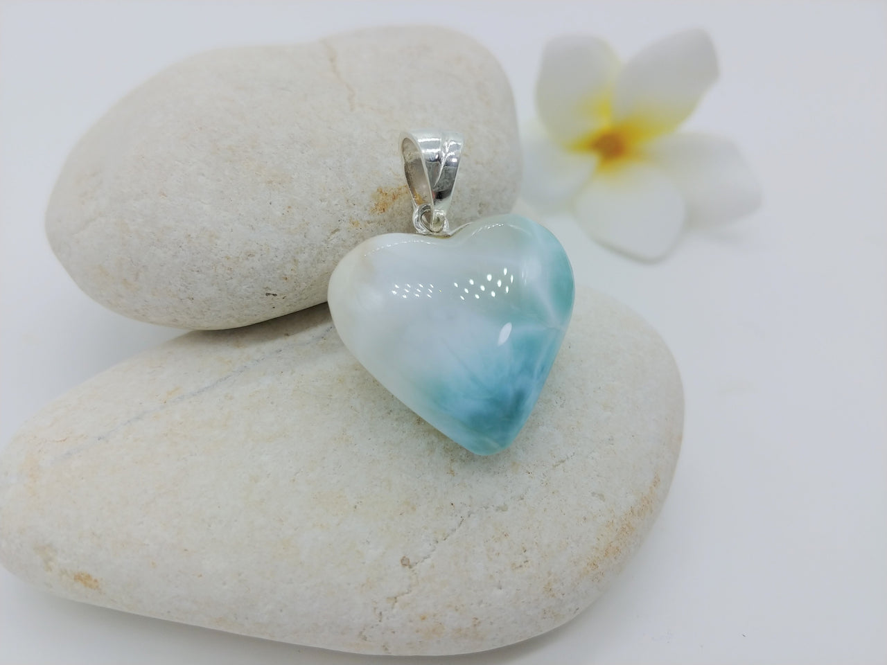 Larimar lovely heart pendant