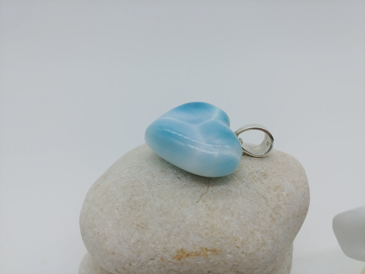 Larimar cute heart pendant